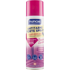 Spray antitarme Nuncas, protezione antitarme per tessuti e mobili.