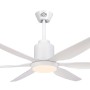 Ventilatore a soffitto con luce LED DCG dimmerabile 6 pale Ø 137 cm bianco