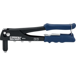 Rapid RP10 pinza per rivetti con impugnatura morbida e 100 rivetti per diametro 3.2-4.8 mm.