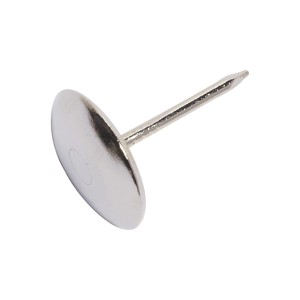 Chiodo metallico per gambe sedia con perno, Ø 20mm, per scivoli e protezione superfici.