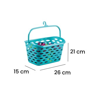 Cestello per mollette bucato 21x26x15 cm