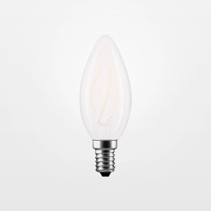Lampadina LED E14 a forma di goccia, opaca.