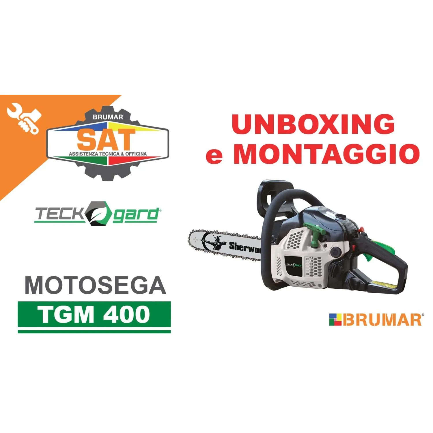 Immagine di una motosega Brumar. Ideale per giardinaggio e potatura.