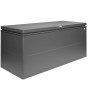 Biohort LoungeBox 200 grigio scuro metallizzato, box universale impermeabile con serratura per cuscini.