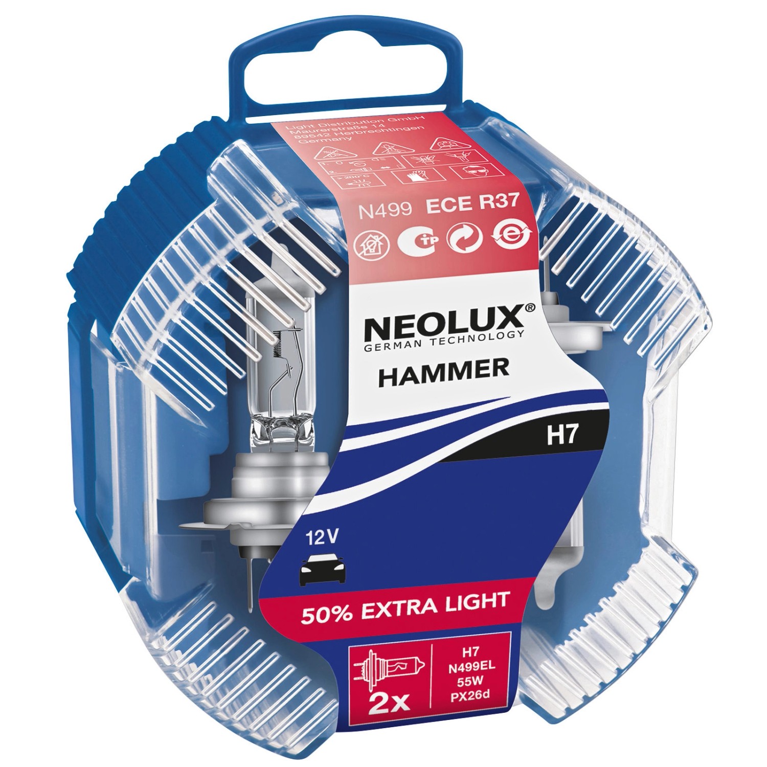 Lampadina per auto NEOLUX Extra Light H7 12 V