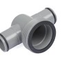 Raccordo a T grigio per pompa filtro Bestway Flowclear, accessorio per filtro piscina.
