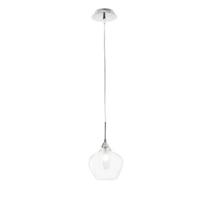 Lampadario a sospensione Skyline 120x17x17 cm in metallo cromato