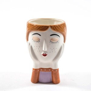 Vaso in ceramica 13,5x12,5xH19,5 cm bianco