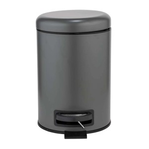Cestino a pedale grigio t.b.t. per il bagno.