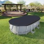 Copertura per piscina Bestway in PVC nero ovale per piscine Ø 427 x 250 cm. Protezione dallo sporco.
