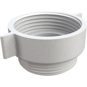 Raccordo di prolunga sifone bianco per impianti idraulici.