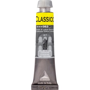 Tubo di colore ad olio Maimeri Classico, tonalità Giallo di Cadmio Limone. Materiale per artisti per pittura a olio.