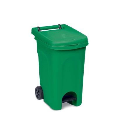 Bidone spazzatura carrellato con pedale Urban Eco System 60 l verde