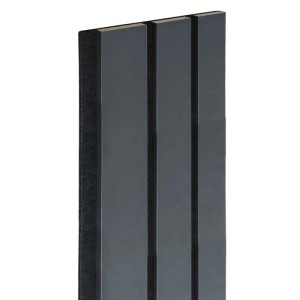 Pannello fonoassorbente decorativo nero 240x30 cm Sp. 19 mm