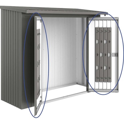 Porte per legnaia Biohort WoodStock 230 grigio quarzo