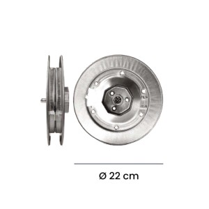 Puleggia tapparelle zincata Ø 220 mm per rullo ottagonale