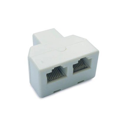Adattatore rete RJ45 1 femmina / 2 femmine