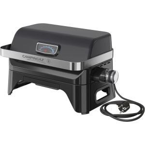 Campingaz Barbecue Elettrico Attitude 2 Go Electric, grill da tavolo nero compatto con display temperatura.