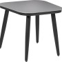 Tavolo del set di mobili da balcone Aliceville, polyrattan, struttura grigio-nera.