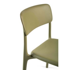 Sedia impilabile Poppy in polipropilene verde 49,5x49h79,5 cm