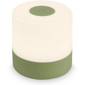 Lampada da tavolo a batteria verde Brilo Smal 2W, ideale come luce decorativa da esterno mobile.