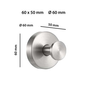 Gancio a ventosa acciaio inox Ø 6 cm