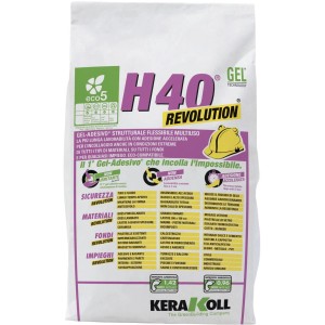 Adesivo per piastrelle H40 Revolution di Kerakoll, in sacco.