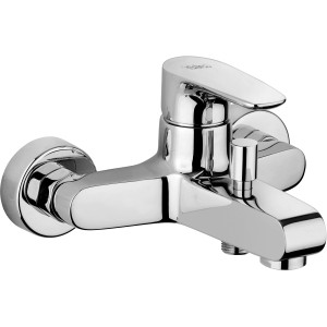 Miscelatore per vasca t.b.t. cromato lucido per montaggio a parete.