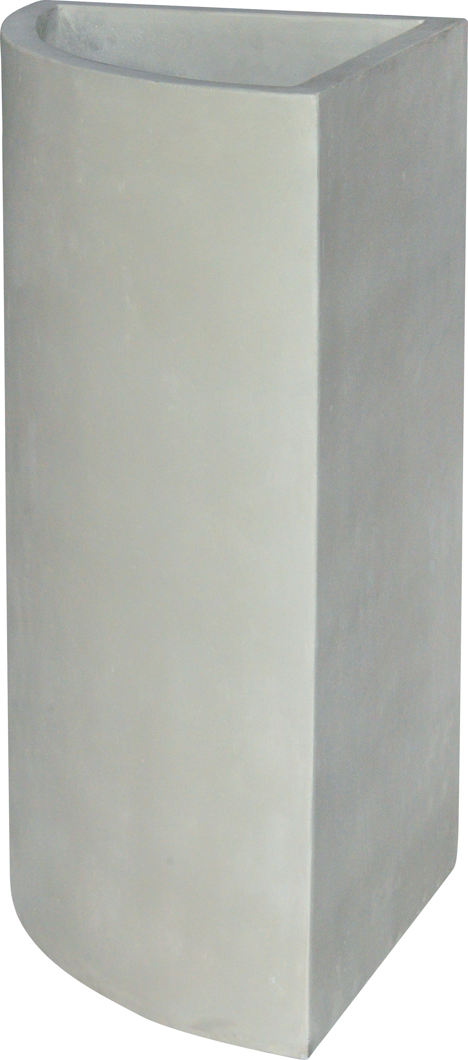 Vaso da esterno angolare 46x46x90 cm grigio