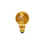 Lampadina LED E27 con vetro dorato e design chiaro.