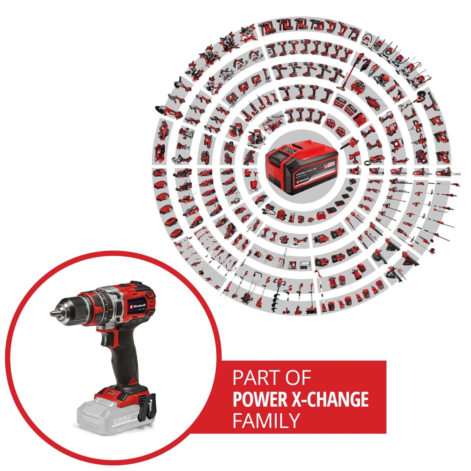 Trapano avvitatore a impulsi a batteria Einhell TP-CD 18/50 Li-i BL Solo con batteria Power X-Change.