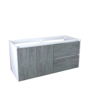 t.b.t. Mobile bagno sospeso grigio/bianco per arredo bagno.