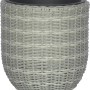 Vaso decorativo grigio effetto rattan, Ø 36 cm, per interni ed esterni.