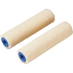 Set da 2 rulli in feltro LUX, 10 cm, per vernici e pitture. Rullo con buon assorbimento del colore.