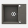 Lavello 1 vasca gocciolatoio Idrostile Florida sifone 490x194 mm Antracite Met
