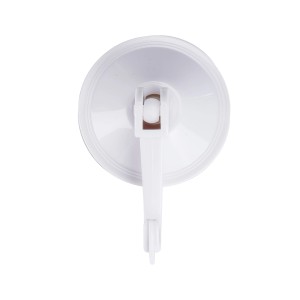 Gancio a ventosa bianco per un facile montaggio in bagno e cucina senza forare.