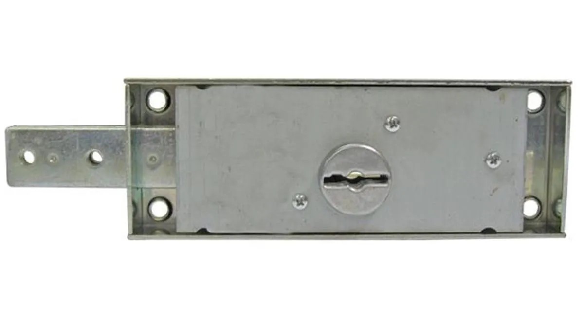 Serratura Laterale Destra Per Serranda - Con Chiave Punzonata E Cilindro 25mm - Foto 6