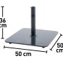 Base per ombrellone quadrata grigia t.b.t. con dimensioni 50x50x36 cm.