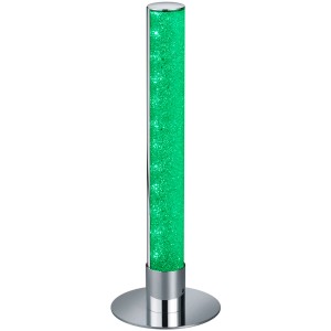 Moderna lampada da tavolo a LED Leia con effetto cristallo, luce bianca calda, telecomando. Lampada da tavolo di design per soggiorno.