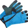 Guanti da fiorista blu taglia 8 con puntini in PVC per giardinaggio.