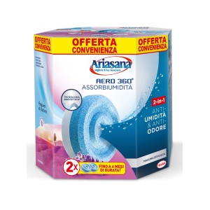 Ariasana Aero 360° assorbi umidità, 2 ricariche, profumo lavanda.