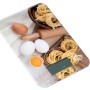 Bilancia da cucina con motivo: uova, pasta e mattarello. Utensile da cucina pratico per cuochi amatoriali.