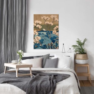 Quadro Quadri con paesaggio giapponese in camera da letto.