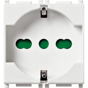 Presa bianca t.b.t. per placche e comandi.