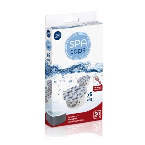 Confezione Spa Caps per la disinfezione della piscina, 6 pezzi. Per acqua pulita.