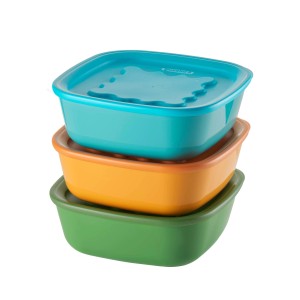 t.b.t. contenitori per alimenti, set da 3, colori assortiti.