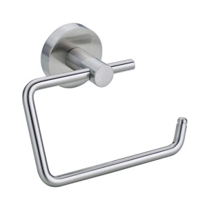 Nie Wieder Bohren Porta carta igienica Moon MO235 in metallo cromato, set di fissaggio incluso.