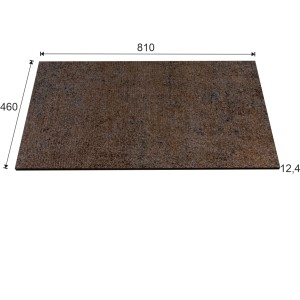 t.b.t. piano lavabo marrone con dimensioni (810x460x12,4 mm).