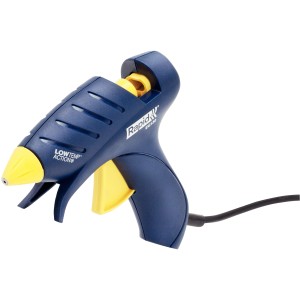 Pistola per colla a caldo Rapid EG130 blu con dettagli gialli per hobby e fai da te.