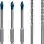 Set di punte per ceramica Bosch Expert Hard, 5 pezzi, per piastrelle. Punte con codolo esagonale.